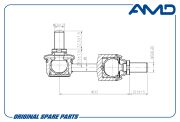 Стойка стабилизатора заднего левая 55530-3R000/AMD.SL269L AMD