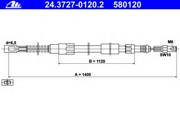 24.3727-0120.2 =43.2151=10.734 [291609701C] трос ручника л. п VW LT45/55 all 83