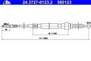 24.3727-0123.2 =AD55.0213=PE71672=43.2102=10.742 трос ручника л. пVW Golf 1.8GTi <87 disc