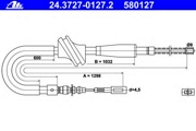 24.3727-0127.2 =AD03.0220=11.2125=DL-10.754=10.754 трос ручника пAudi 80/90 1.6-1.9D 87drum