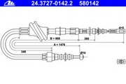 24.3727-0142.2 =AD03.0232=11.2139=DL-10.4094=JP609520003 трос ручника л. п Audi 100 92disc