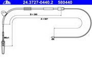 Трос ручника MB W168 1.4-1.90/1.6-1.7CDI 97-04 ЦЕНТР (L=987mm)