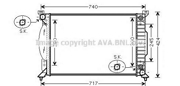 Радиатор системы охлаждения AUDI: A4 (8E2, B6) 2.4 00 - 04 , A4 Avant (8E5, B6) 2.4 01 - 04