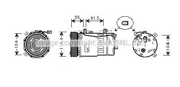 Компрессор кондиционера VAG A3/TT/CORDOBA/OCTAVIA/BORA/CADDY/GOLF/POLO 93-10 1.6/1.8/1.9TDI