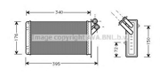 Радиатор отопителя салона PEUGEOT 806 94-02, EXPERT 00-, CITROEN EVASION 94-02, FIAT SCUDO 98-,