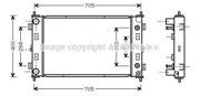 Радиатор системы охлаждения CHRYSLER: STRATUS (JA) 2.0 LE/2.5 LX V6 95 - 01 , STRATUS кабрио (JX) 2.5 LX 96 - 01