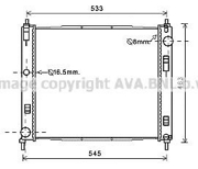AVA DN2385 радиатор системы охлаждения Nissan Cube/Juke 1.5DCi 09