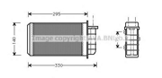 Радиатор отопителя салона FIAT BRAVA 95-02, BRAVO I 95-02, COUPE 93-00, MAREA 96-,