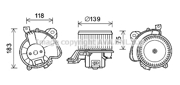 AVA FT8431 вентилятор отопителя Opel Corsa D 06