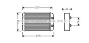 AVA FTA6254 радиатор печки Fiat Stilo All 01