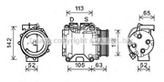 Компрессор кондиционера HONDA: ACCORD VII (CL) 2.0 (CL7)/2.4 (CL9) 03-, ACCORD VII TOURER (CM) 2.0 (