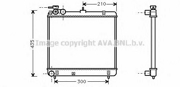 AVA HYA2051 радиатор системы охлаждения МКПП Hyundai Amica 99-03/Atos 97-03/Atos Prime 99-03 1.0i