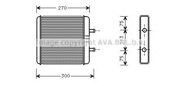 AVA IV6048 радиатор печки Iveco Daily 2.3-3.0TD 99