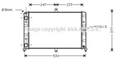 AVA LA2008 радиатор системы охлаждения Lada Samara 1.1-1.5 86-00