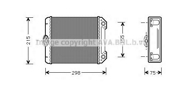 AVA MS6171 радиатор печки MB W126 2.6-5.6 80-90