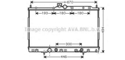 Радиатор MITSUBISHI OUTLANDER 03- 2.4I AT