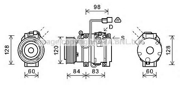 Компрессор кондиционера MITSUBISHI: PAJERO III (V7W, V6W) 3.5 00-07, PAJERO III CANVAS TOP (V6W, V7W