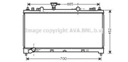 AVA MZ2226 радиатор системы охлаждения Mazda 6 2.0CDVi 07
