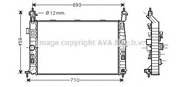 Радиатор OPEL MERIVA 1.4-1.8 03-