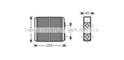 AVA OL6403 радиатор печки Opel Frontera A 2.3-2.8 92-98