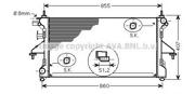 Радиатор CITROEN JUMPER / PEUGEOT BOXER 2.2HDi A/C 06-