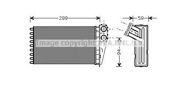 Радиатор отопителя салона PEUGEOT 307 00-, 307 CC 03-, 307 SW 02-,