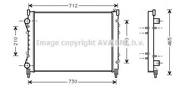 AVA RT2233 радиатор системы охлаждения Renault Espace III 2.0i 16V 97-02