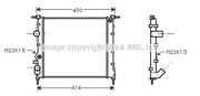 Радиатор системы охлаждения RENAULT: CLIO II (BB0/1/2 , CB0/1/2 ) 1.2 (B/CB0F, B/CB0A, B/CB10, B/CB1K, B/CB2D, B/CB2H) 98 - , CLIO II фургон (SB0/1/2 ) 1.1 (SB0A) 98 -