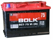 Аккумулятор BOLK Standart 75Ач 600А прямая/п.