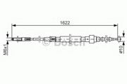 1987477167 Bosch 1 987 477 167 трос ручника disc L=1622/1221 VW Golf/Jetta all 83-91, Seat Toledo all 91-99