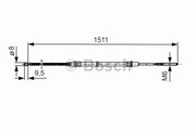 Трос ручного тормоза VW POLO 94-01, POLO CLASSIC 95-01, SEAT CORDOBA 93-99, IBIZA II 93-99,