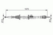 1 987 477 357 трос ручника Volvo S70 2.0/2.0T/2.3T/2.4/T/2.5/TDi 97-00