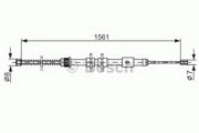 1 987 477 430 трос ручника п. drum Peugeot 306 all без ABS 92