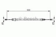 Трос ручного тормоза PEUGEOT 806 94-02, 807 02-, EXPERT 95-, CITROEN C8 02-, EVASION 94-02, JUMPY 95