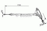 Трос ручного тормоза PEUGEOT 406 95-04,