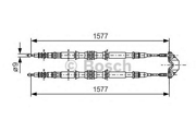 1987477767 Bosch Трос стояночного тормоза