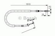 Трос ручного тормоза VW LT 28-35 96-06, LT 28-46 96-06, MB SPRINTER 95-06,