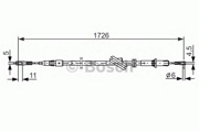 Трос ручного тормоза MB CLS 04-10, E-CLASS 02-09,