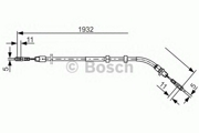 Трос ручного тормоза MB W163 -05 1932мм