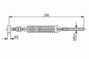 1987477984 Bosch Трос ручного тормоза TOYOTA COROLLA 92-02,