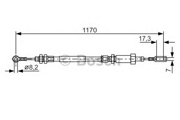 Трос ручника PEUGEOT Boxer 2.0i/2.0-2.8HDI 02-