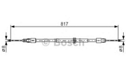 Трос ручного тормоза MB GL-CLASS 06-, M-CLASS 05-,