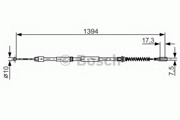 Трос ручного тормоза VW CRAFTER 30-35 06-, CRAFTER 30-50 06-,