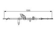 1987482221 Bosch Трос ручного тормоза DAIHATSU CHARADE 11-, TOYOTA YARIS 06-,