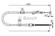 1987482257 Bosch Трос стояночного тормоза правый