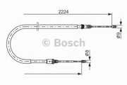 Трос ручного тормоза RENAULT LAGUNA 07-, LAGUNA III 07-, NISSAN PRIMERA 02-,