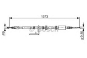 Трос ручного тормоза LAND ROVER FREELANDER -14 1573/1292мм