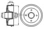 0 986 477 061 барабан тормозной Renault R19/Clio all 88