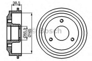 0 986 477 066 барабан тормозной Citroen AX, Peugeot 106 1.0-1.5D 86