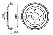 0 986 477 125 барабан тормозной Fiat Seicento 0.9/1.1 98